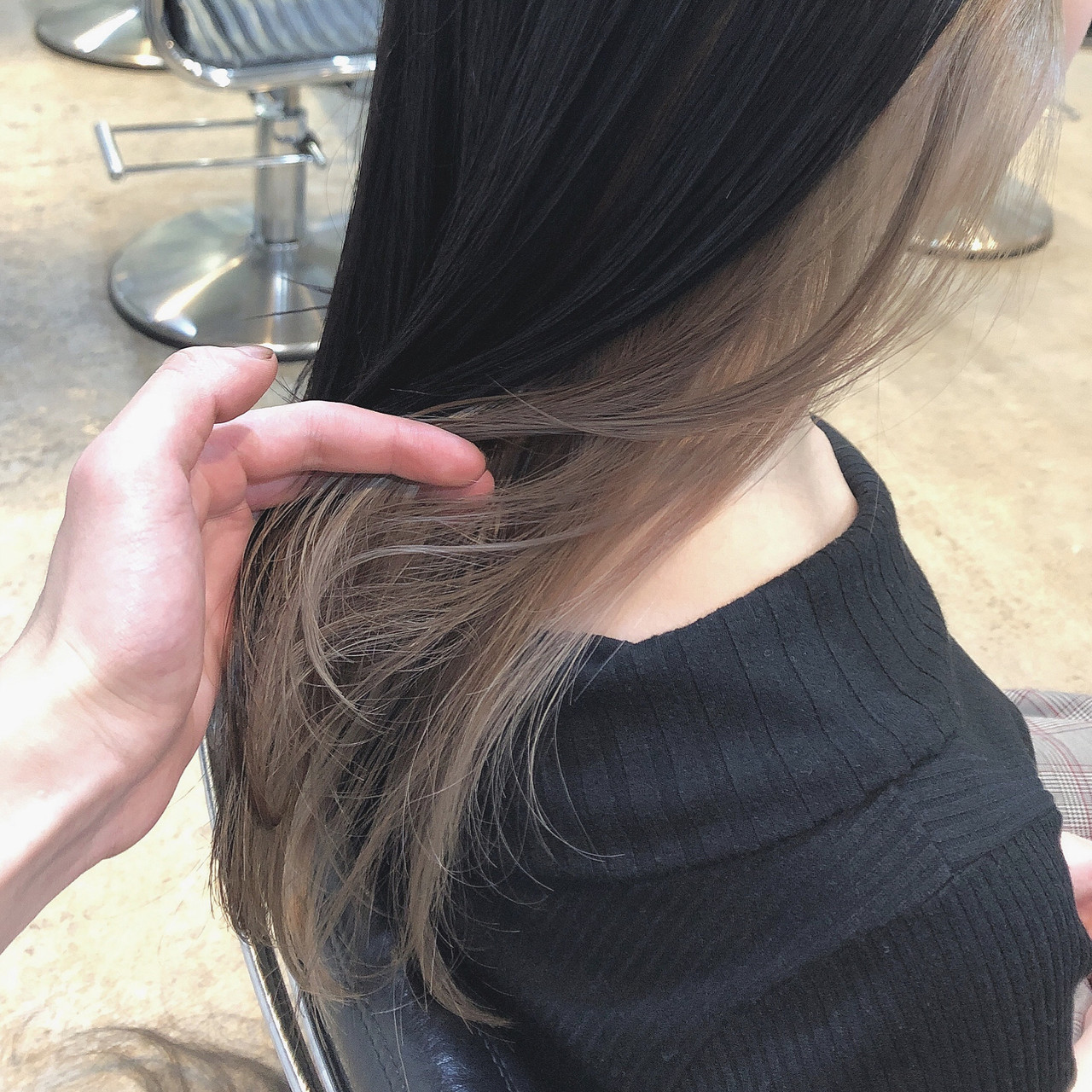 ホワイトベージュ インナーカラー ミルクティーベージュ ミルクティー｜SAKURA 原宿 徳永将也 535878【HAIR】