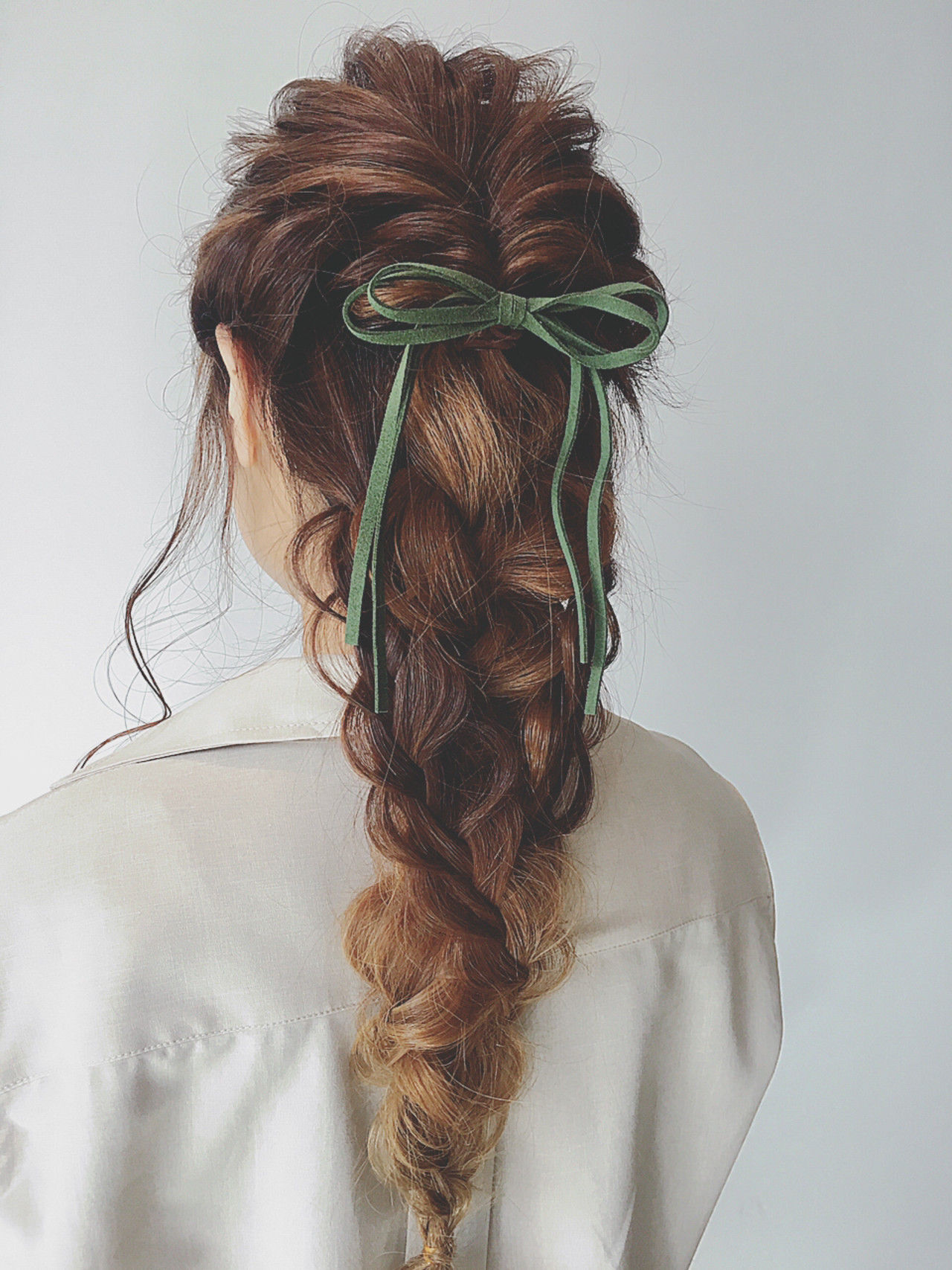 髪型 くるりんぱ ロング