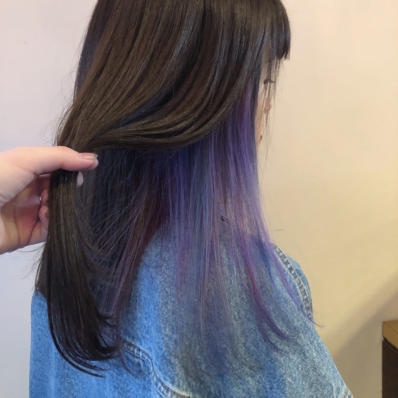 インナーカラーパープル ユニコーンカラー ストリート インナーカラー Jlb 多田 朱音 Hair