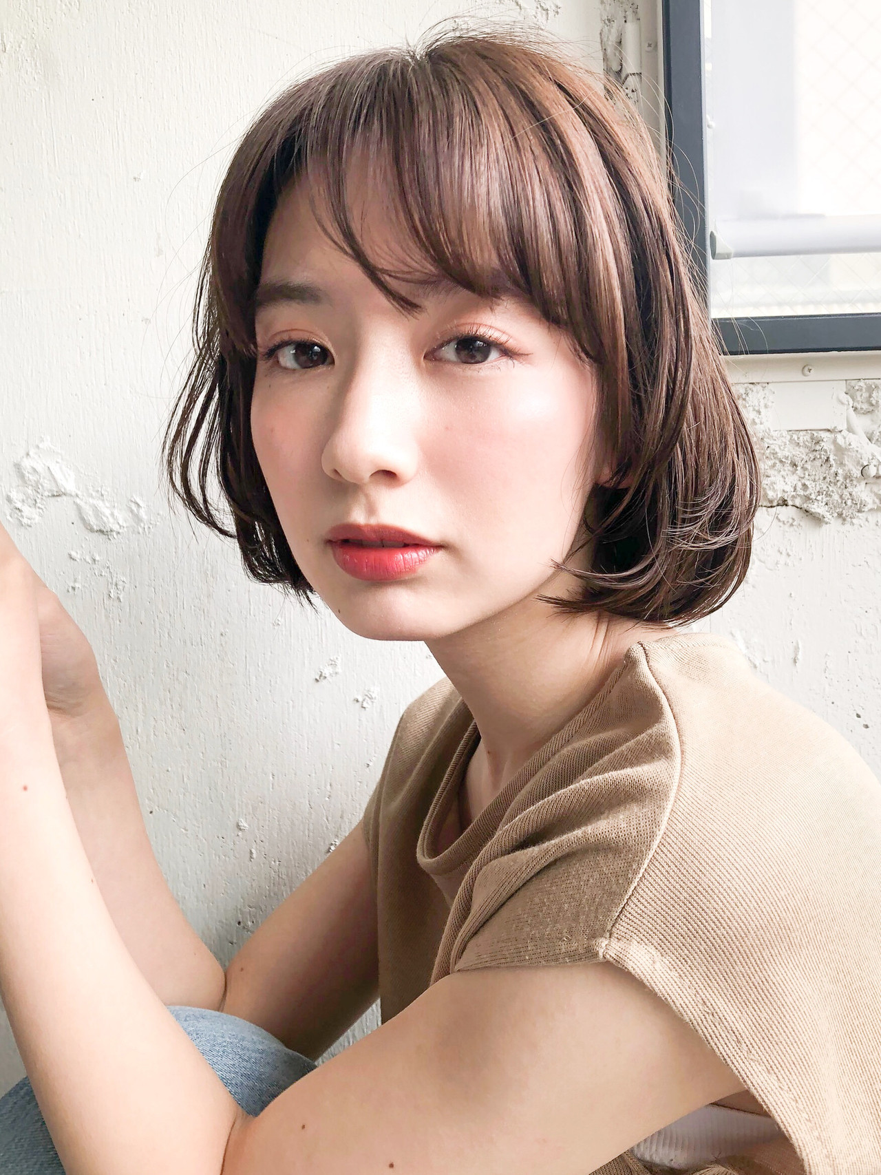 髪型 ショート 黒髪 パーマ