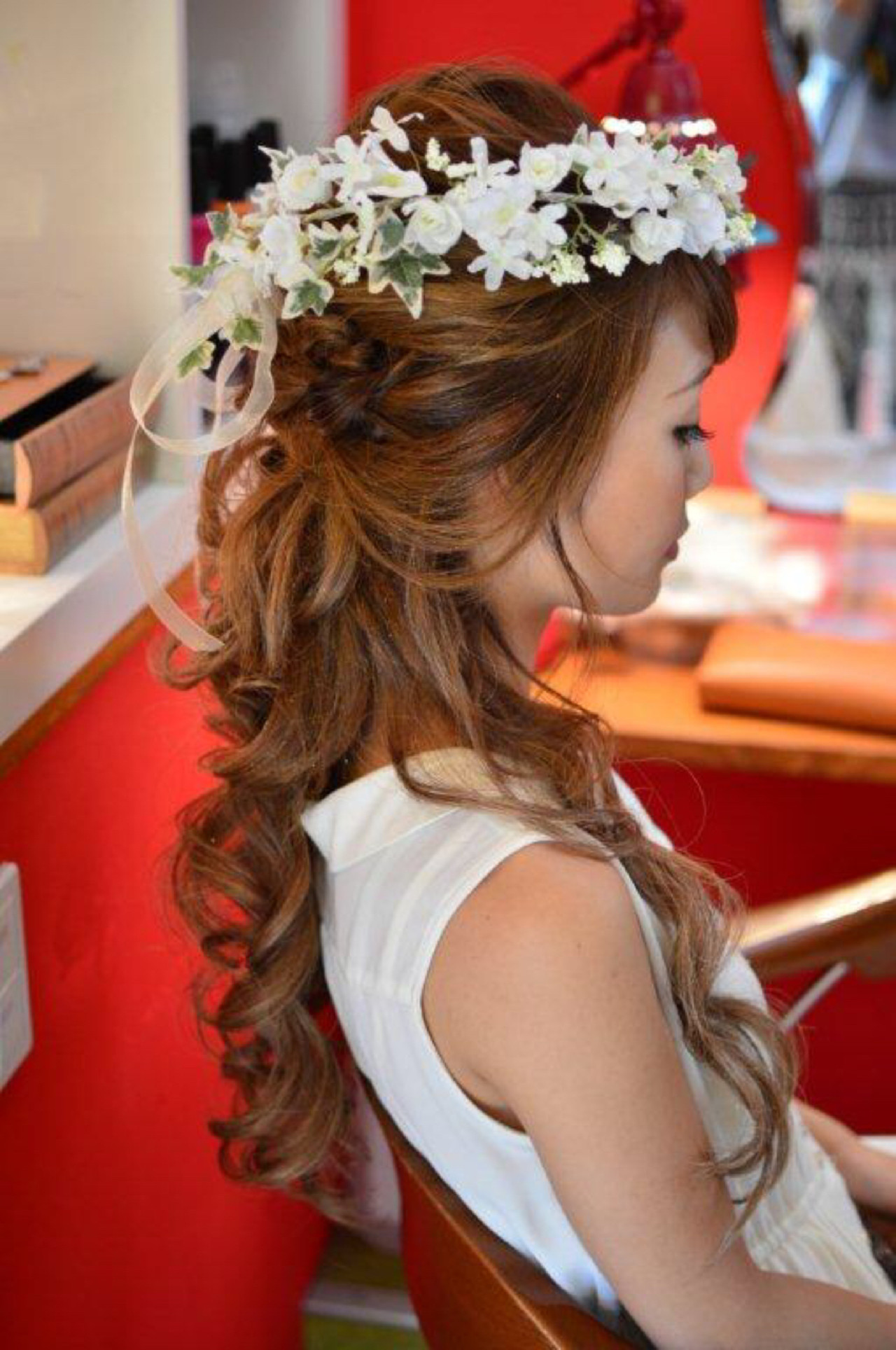 花嫁 髪型 モード